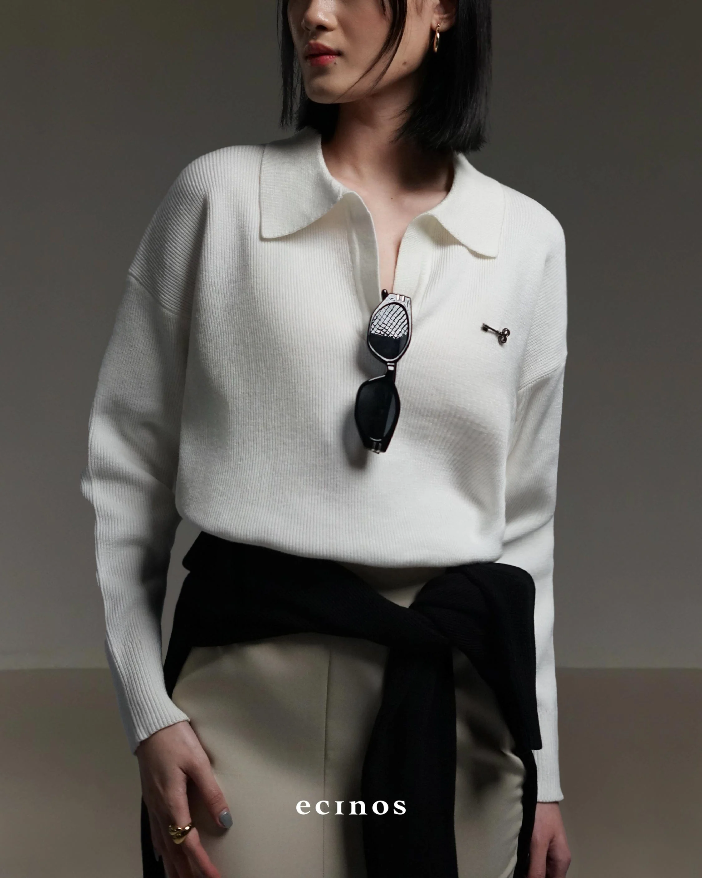 ECINOS - Blair Oversized Polo Sweater - Image 12