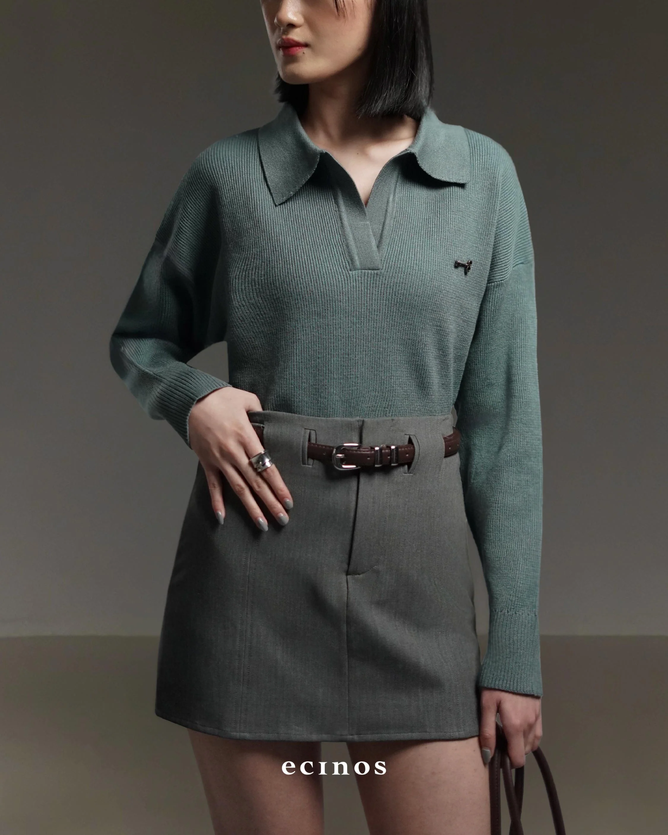 ECINOS - Blair Oversized Polo Sweater - Image 13