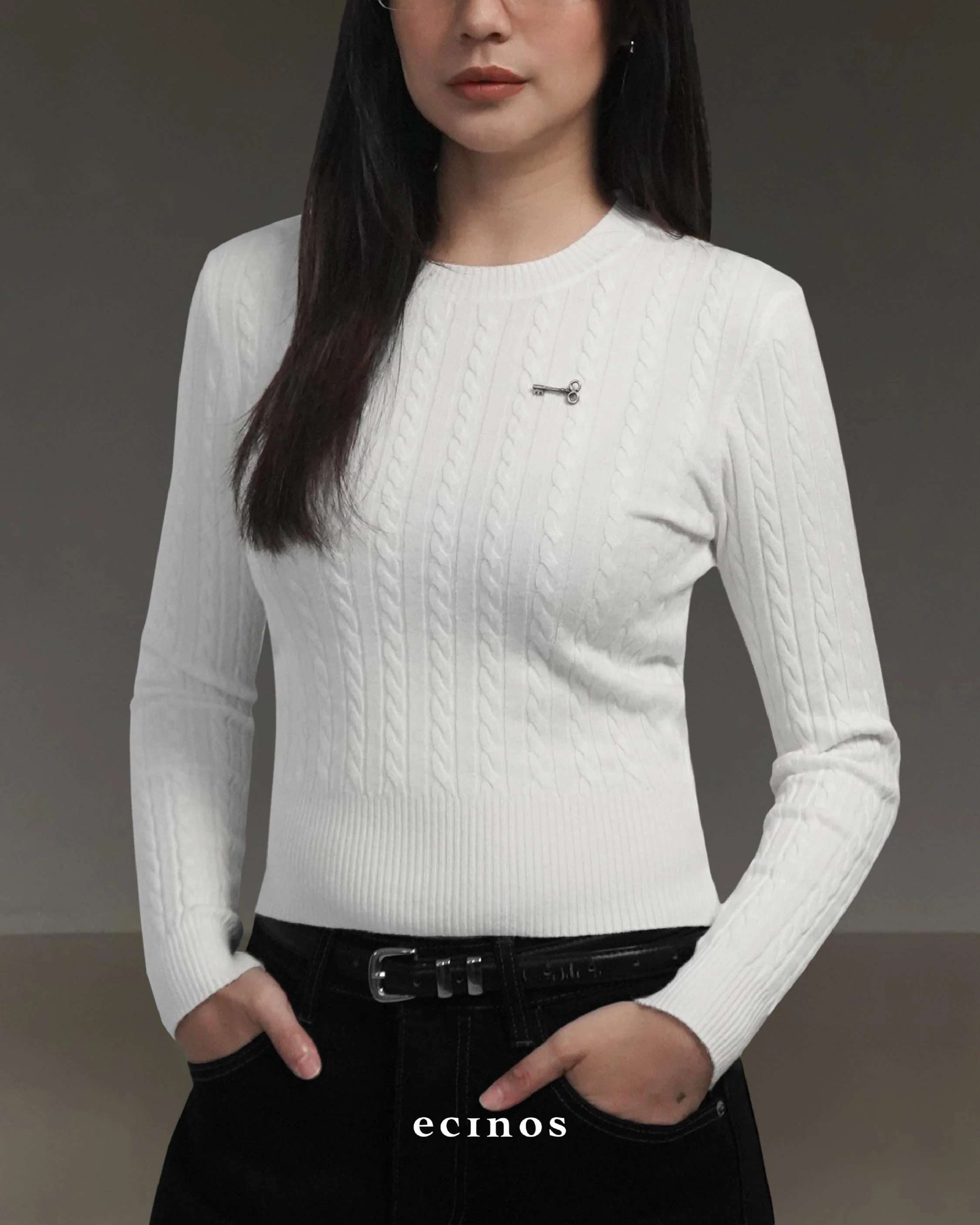 ECINOS - Cherise Cable Knitted Top - Image 18
